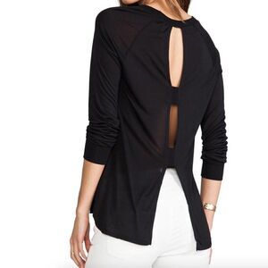 Lanston REVOLVE long sleeve black open back tunic NWT size Small